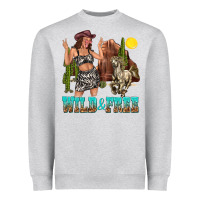 Heather Grey wild and free Heavyweight Sweatshirt - texasbilliewilder