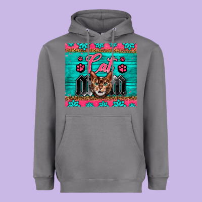 Western Bengal Cat Mom Heavyweight Hoodie Designed By Lillyallendesigns
