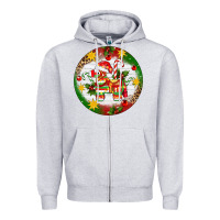 Heather Grey Christmas Pinata Ornament Zipper Hoodie - Artiststas