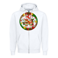 White Christmas Pinata Ornament Zipper Hoodie - Artiststas
