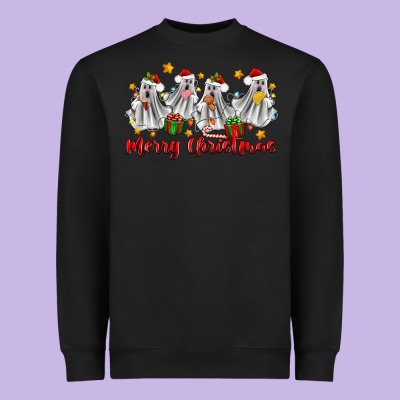 Merry Christmas Pantasmas Ghost Christmas Heavyweight Sweatshirt Designed By Zillion Design Studio