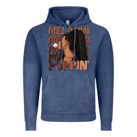 Vintage Denim Melanin poppin' afro woman Vintage Hoodie - RanaPortraitStore