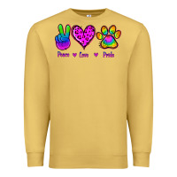 Antique Gold Peace Love Pride Premium Sweatshirt - Jasminsmagicworld