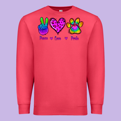Peace Love Pride Premium Sweatshirt Designed By Jasminsmagicworld