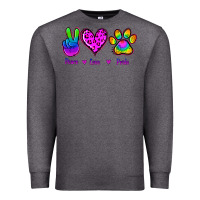 Charcoal Heather Peace Love Pride Premium Sweatshirt - Jasminsmagicworld