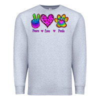 Heather Grey Peace Love Pride Premium Sweatshirt - Jasminsmagicworld
