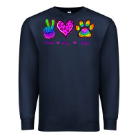 Navy Peace Love Pride Premium Sweatshirt - Jasminsmagicworld