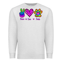 Oatmeal Heather Peace Love Pride Premium Sweatshirt - Jasminsmagicworld