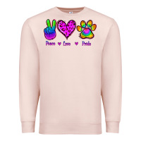 Pale Pink Peace Love Pride Premium Sweatshirt - Jasminsmagicworld