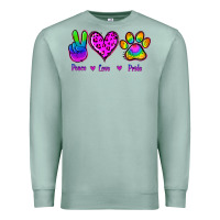 Seafoam Peace Love Pride Premium Sweatshirt - Jasminsmagicworld