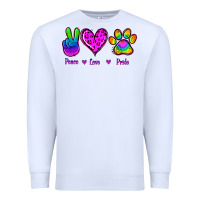 White Peace Love Pride Premium Sweatshirt - Jasminsmagicworld