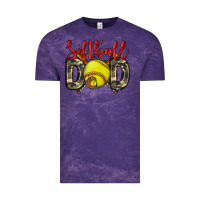 Cloud Purple softball dad Vintage Tee - Zillion Design Studio