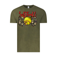 Vintage Olive softball dad Vintage Tee - Zillion Design Studio