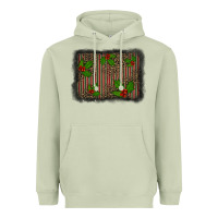 Matcha christmas plaid leopard mistletoe background Heavyweight Hoodie - BarkalooDesign