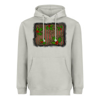 Moon Dust christmas plaid leopard mistletoe background Heavyweight Hoodie - BarkalooDesign