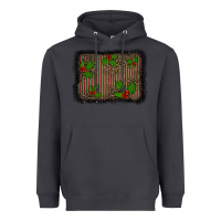 Smoke christmas plaid leopard mistletoe background Heavyweight Hoodie - BarkalooDesign