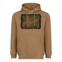 Toasted Coconut christmas plaid leopard mistletoe background Heavyweight Hoodie - BarkalooDesign