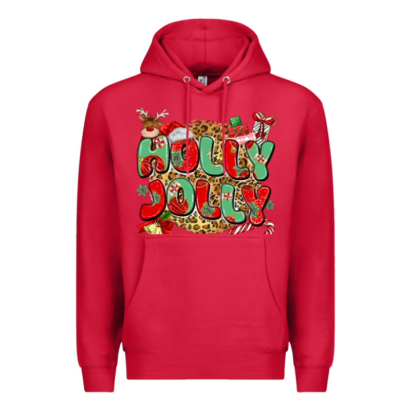 Holly Jolly Christmas Premium Hoodie by MaliasSmallBusiness | Teevron