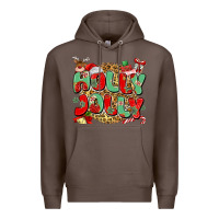 Coffee holly jolly christmas Premium Hoodie - MaliasSmallBusiness