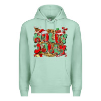 Seafoam holly jolly christmas Premium Hoodie - MaliasSmallBusiness