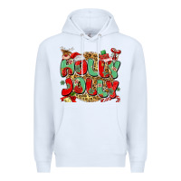 White holly jolly christmas Premium Hoodie - MaliasSmallBusiness
