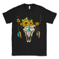 Black bull skull western Classic Tee - BarkalooDesign