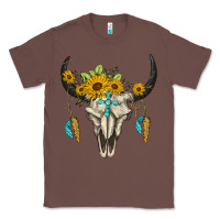 Chestnut bull skull western Classic Tee - BarkalooDesign