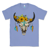 Colony Blue bull skull western Classic Tee - BarkalooDesign