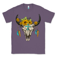 Lavender bull skull western Classic Tee - BarkalooDesign