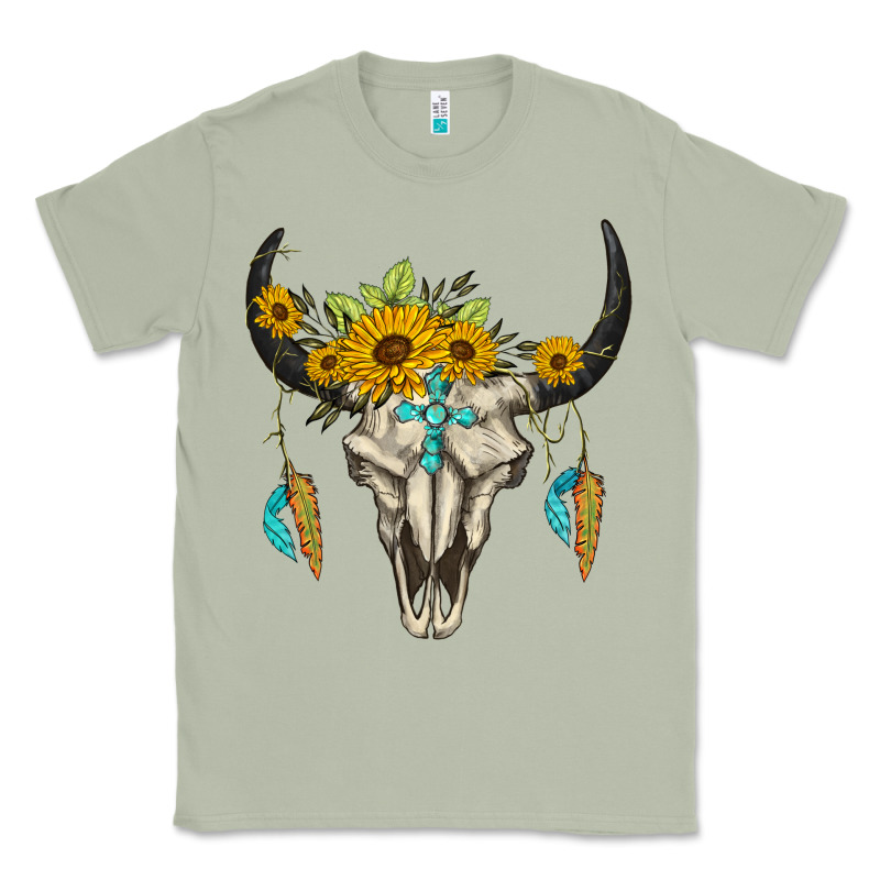 Bull Skull Western Classic Tee by BarkalooDesign | Teevron