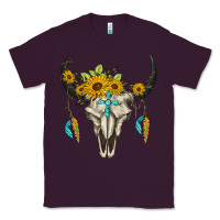 Plum bull skull western Classic Tee - BarkalooDesign