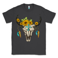 Smoke bull skull western Classic Tee - BarkalooDesign