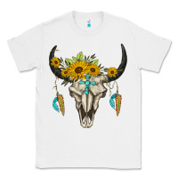 White bull skull western Classic Tee - BarkalooDesign