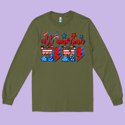 All American Mimi Long Sleeve Tee Designed By Adodesignshop