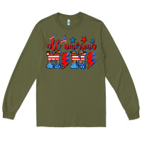 Army Green all american mimi Long Sleeve Tee - AdoDesignShop