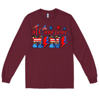 Burgundy all american mimi Long Sleeve Tee - AdoDesignShop
