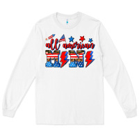 White all american mimi Long Sleeve Tee - AdoDesignShop