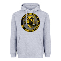 Heather Grey the first team 1st cavalry division Heavyweight Hoodie - Jasminsmagicworld