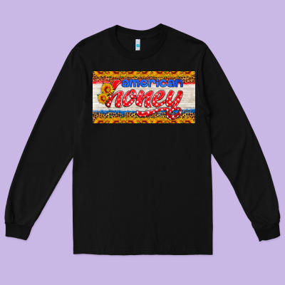 American Honey Sunflower License Plate Long Sleeve Tee Designed By Hra Design Shop