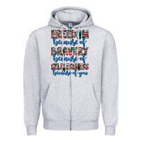 Heather Grey freedom because of bravery because of selflessness because of you Zipper Hoodie - JahusDesignShop