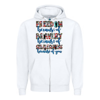 White freedom because of bravery because of selflessness because of you Zipper Hoodie - JahusDesignShop