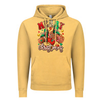 Vintage Mustard Merry Christmas black girl sneakers Vintage Hoodie - RanaPortraitStore