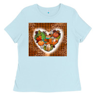 Baby Blue western fall heart Ladies Tee - AdoDesignShop