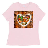 Bubblegum Pink western fall heart Ladies Tee - AdoDesignShop