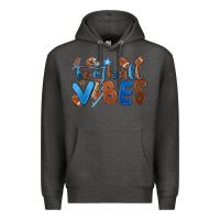 Charcoal Heather football vibes Premium Hoodie - MaliasSmallBusiness