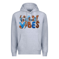 Heather Grey football vibes Premium Hoodie - MaliasSmallBusiness