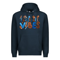 Navy football vibes Premium Hoodie - MaliasSmallBusiness