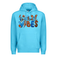 Ocean Blue football vibes Premium Hoodie - MaliasSmallBusiness