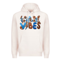Pale Pink football vibes Premium Hoodie - MaliasSmallBusiness