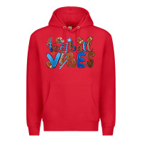 Red football vibes Premium Hoodie - MaliasSmallBusiness